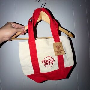Brand New Red Trader Joe’s mini Tote Bag